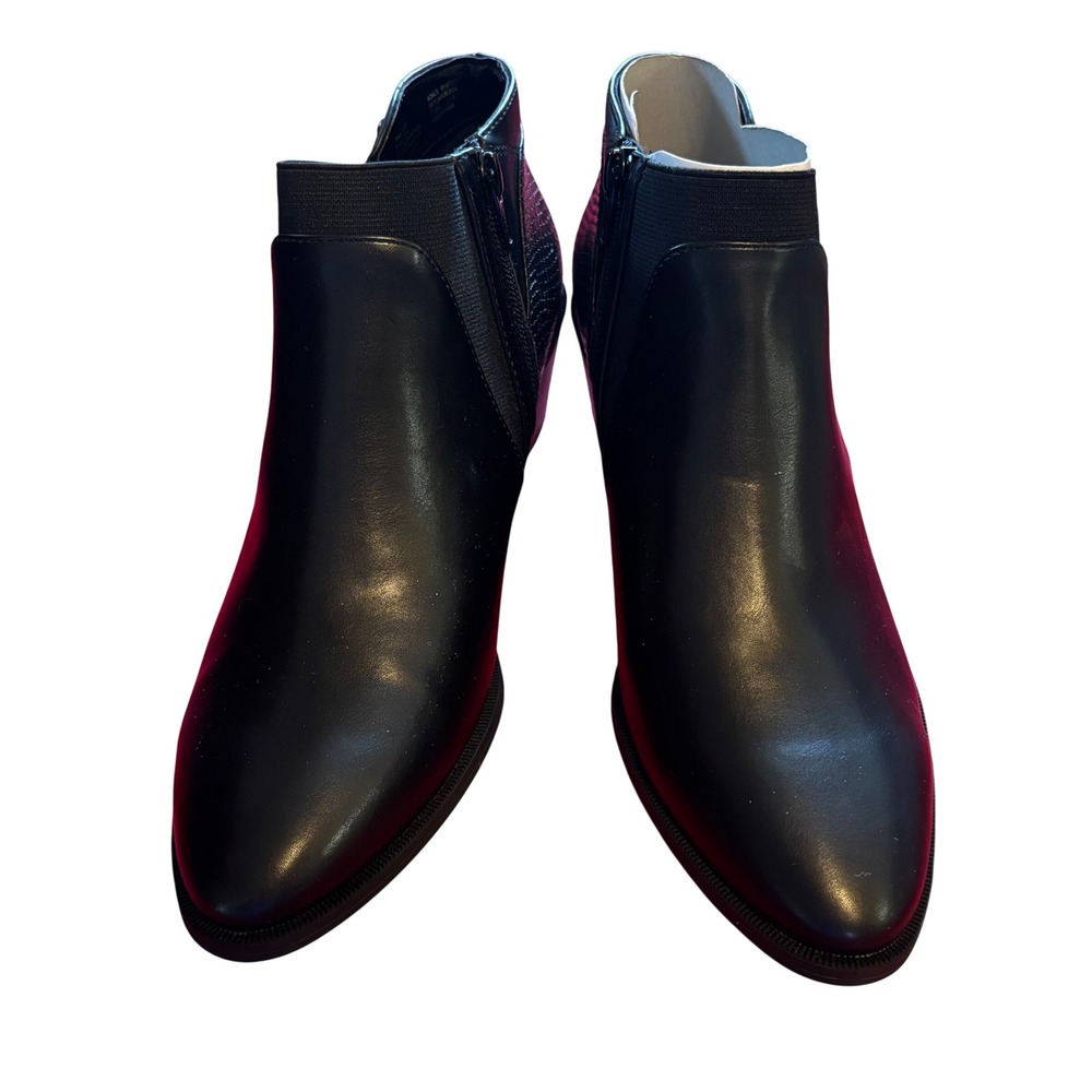 Simply Vera Wang Women's Ankle Boots 9M EUC Black Low Block Heal